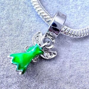 Green Tinker Bell Dangle Charm fits European Bracelet